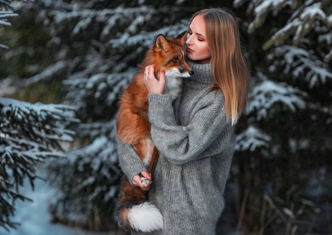 Это не шуба! Девушка из Кургана спасла лису со зверофермы и сделала ее  домашней любимицей - KP.RU